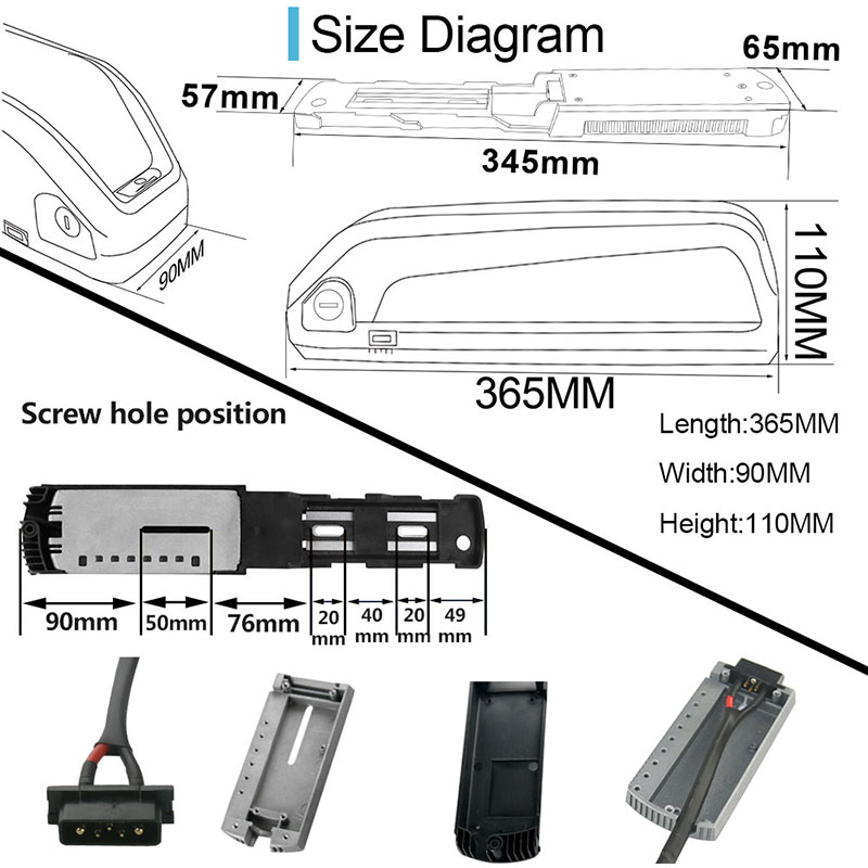 Hailong Downtube E‑Bike Lithiu - огляд і ціна Ebike Battery 48V 20Ah Hailong