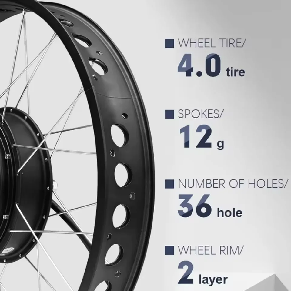 72V 3000W Ebike Snow Bike Conv - огляд і ціна Fat Tire Ebike Conversion Kit 2000W