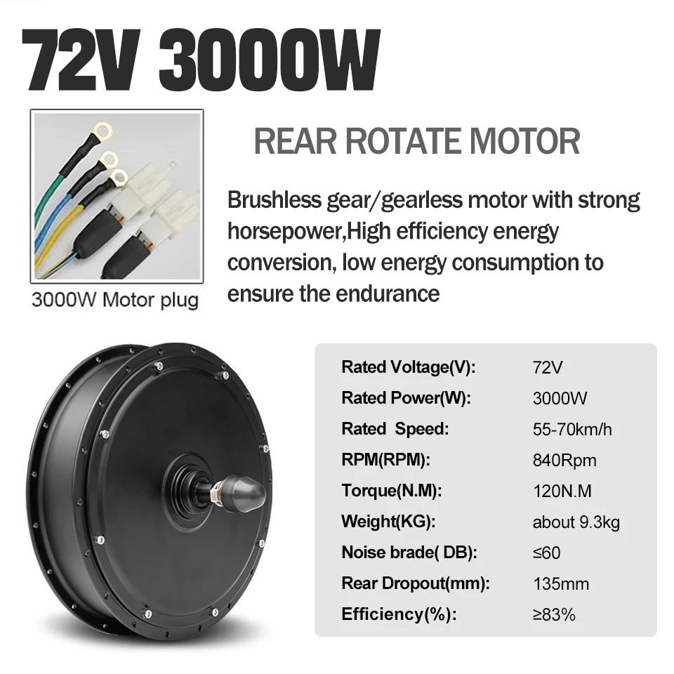 72V 3000W E Bike Conversion Ki - огляд і ціна Ebike Conversion Kit 72V 3000W