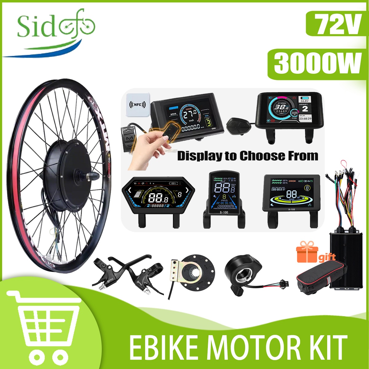 72V 3000W E Bike Conversion Ki - огляд і ціна Ebike Conversion Kit 72V 3000W